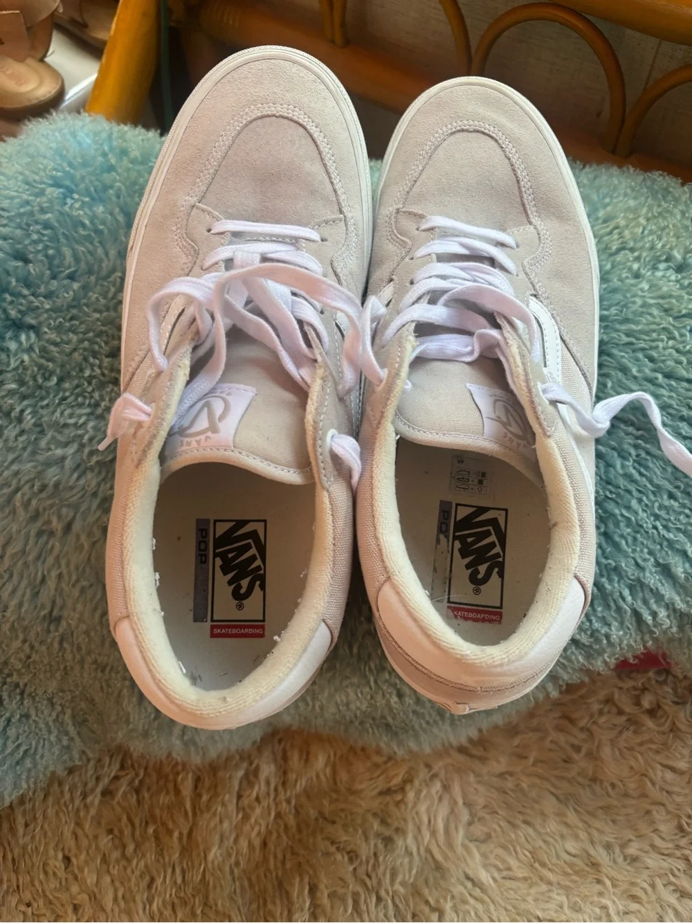 Vans canvas&suede cream sneaker mens size 13